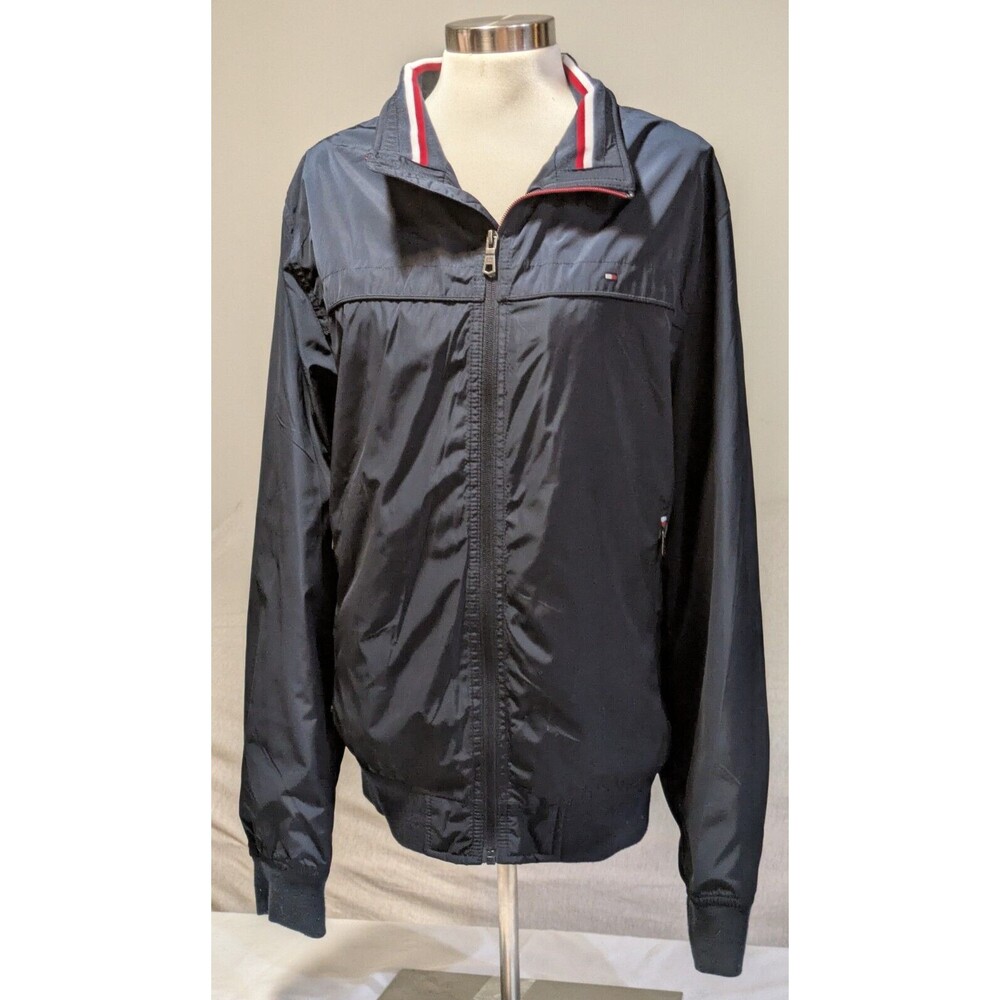 Tommy Hilfiger Men's Performance Bomber Jacket XL Navy Blue Jacket